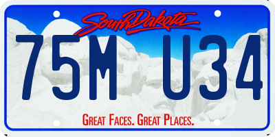 SD license plate 75MU34