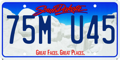 SD license plate 75MU45
