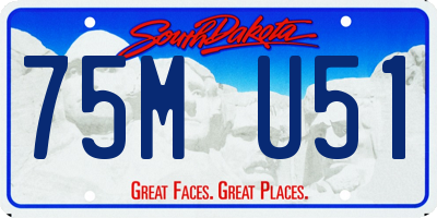 SD license plate 75MU51