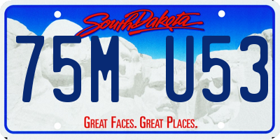 SD license plate 75MU53