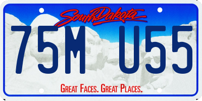 SD license plate 75MU55