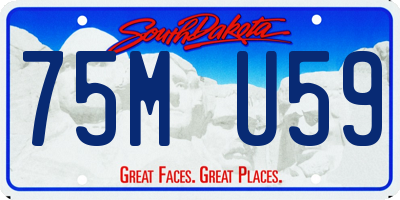 SD license plate 75MU59