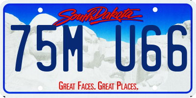 SD license plate 75MU66