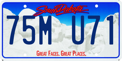 SD license plate 75MU71