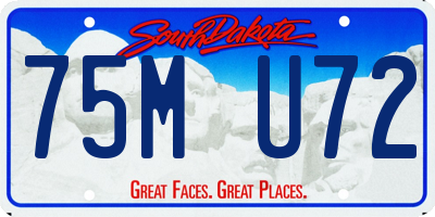 SD license plate 75MU72