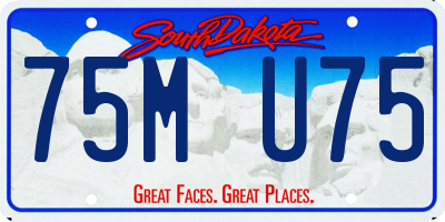 SD license plate 75MU75