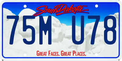 SD license plate 75MU78