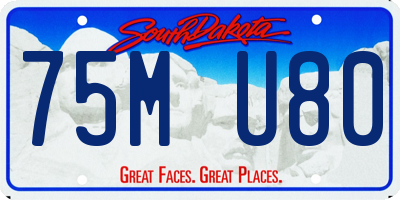 SD license plate 75MU80
