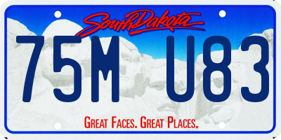 SD license plate 75MU83