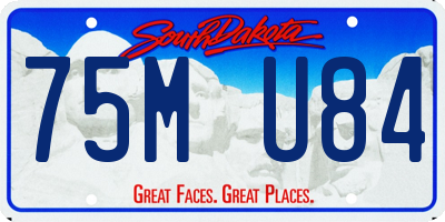 SD license plate 75MU84