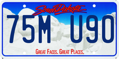 SD license plate 75MU90