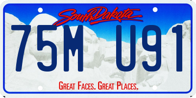 SD license plate 75MU91