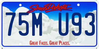 SD license plate 75MU93