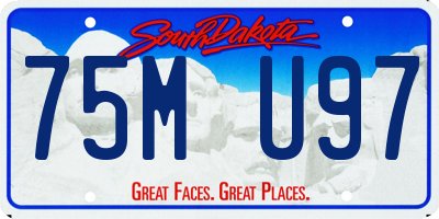 SD license plate 75MU97