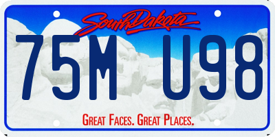 SD license plate 75MU98