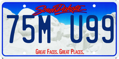 SD license plate 75MU99