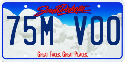 SD license plate 75MV00