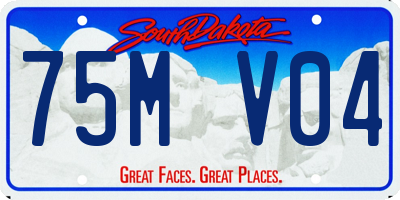 SD license plate 75MV04