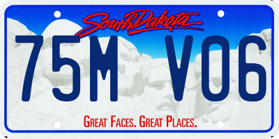 SD license plate 75MV06