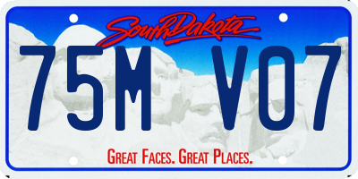 SD license plate 75MV07