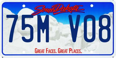 SD license plate 75MV08