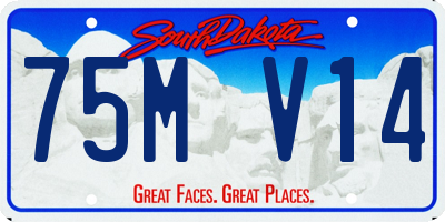 SD license plate 75MV14
