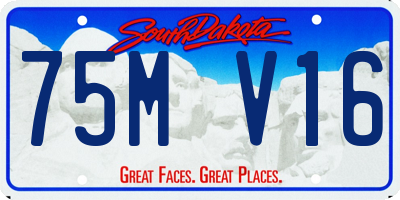 SD license plate 75MV16