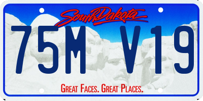 SD license plate 75MV19