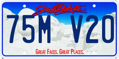 SD license plate 75MV20