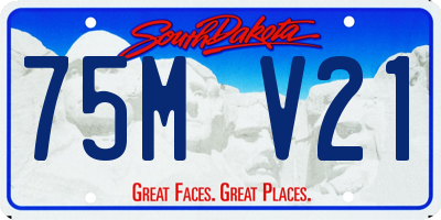 SD license plate 75MV21