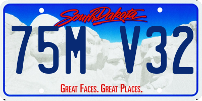 SD license plate 75MV32