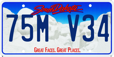 SD license plate 75MV34