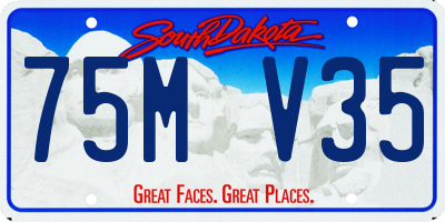 SD license plate 75MV35