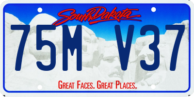 SD license plate 75MV37