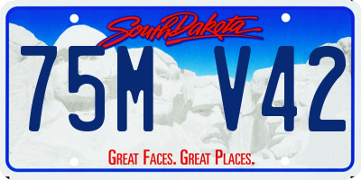 SD license plate 75MV42