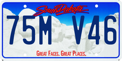 SD license plate 75MV46