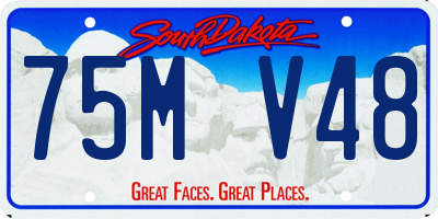 SD license plate 75MV48