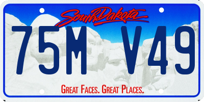 SD license plate 75MV49