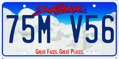 SD license plate 75MV56