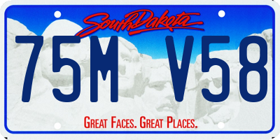 SD license plate 75MV58
