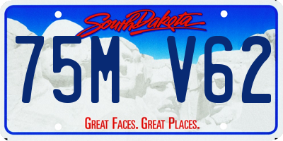 SD license plate 75MV62