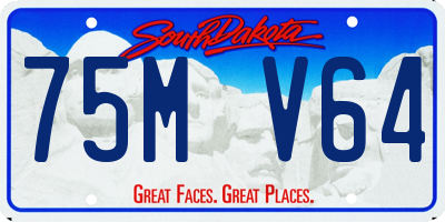 SD license plate 75MV64