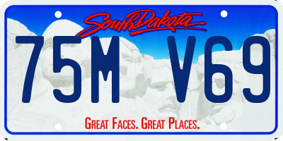 SD license plate 75MV69