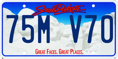 SD license plate 75MV70