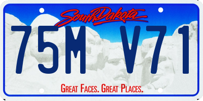 SD license plate 75MV71