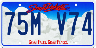 SD license plate 75MV74