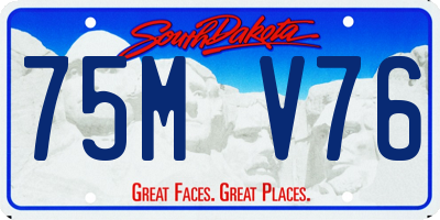 SD license plate 75MV76