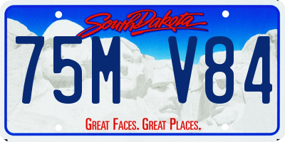 SD license plate 75MV84