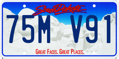 SD license plate 75MV91