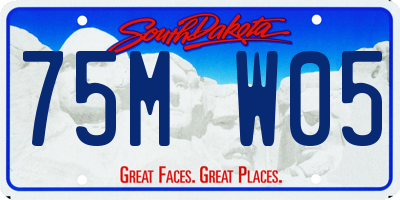 SD license plate 75MW05